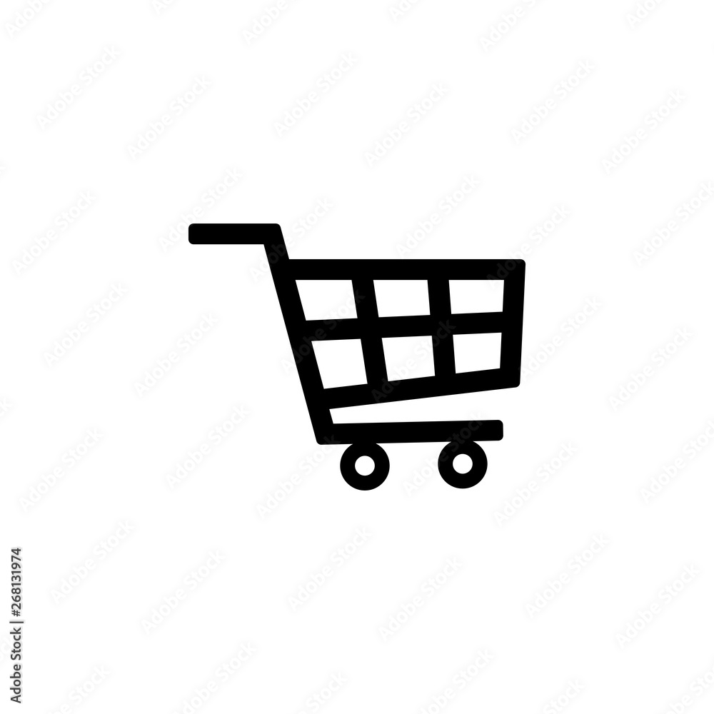 Shopping icon, Shopping cart icon vector
