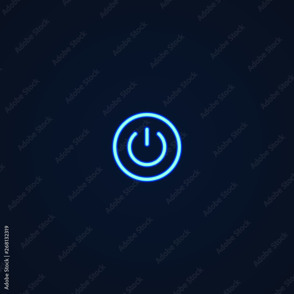 Power Button | Neon Style Icon
