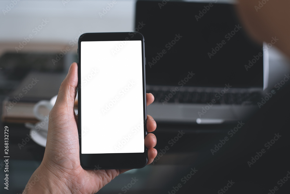 Mock up, man using smartphone Mock up, man using smartphone