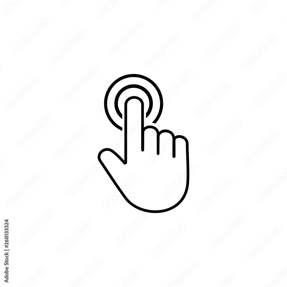 Hand cursor icon vector Hand cursor icon vector