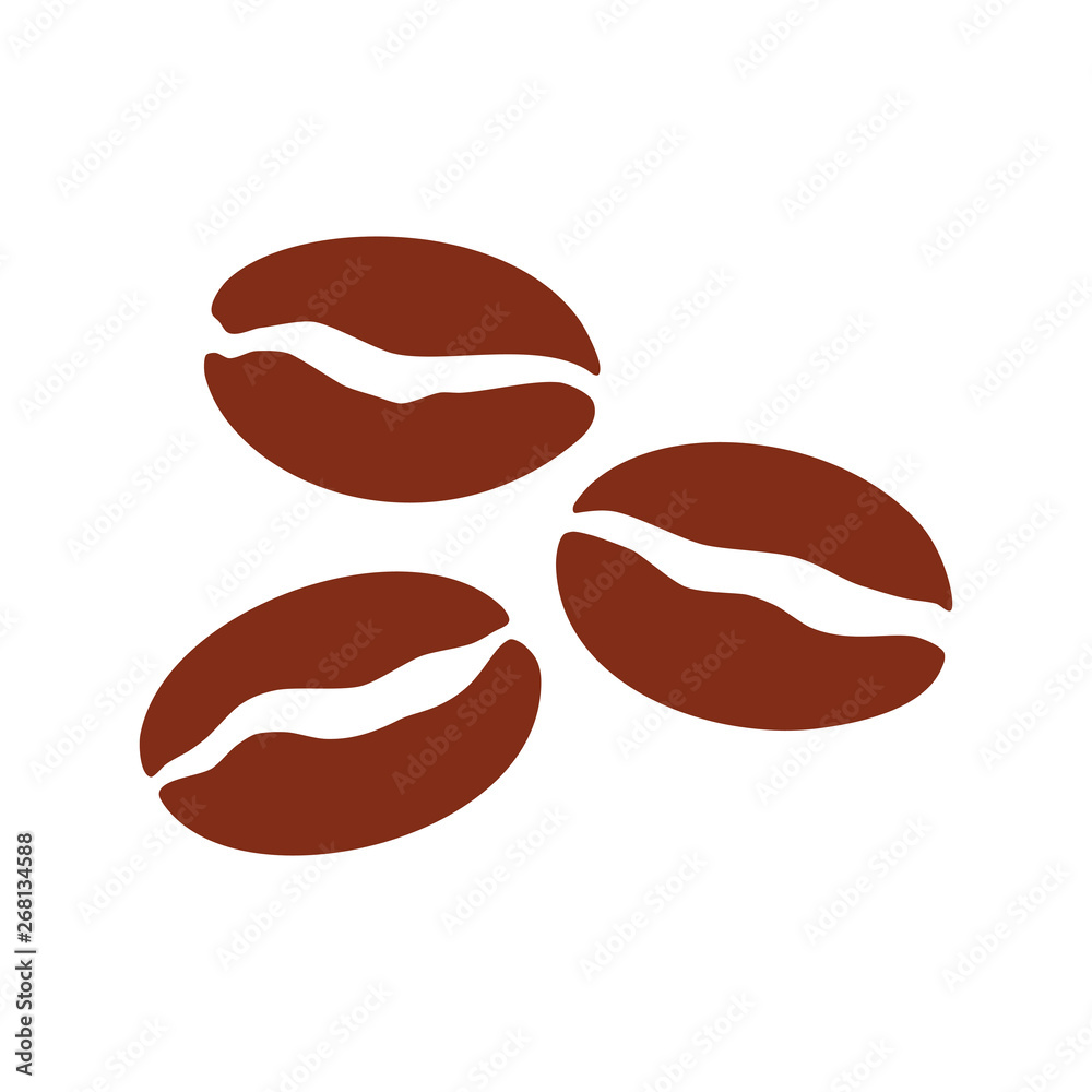 Coffee beans symbols. Isolated signs on white background. Vector illustration Coffee beans symbols. Isolated signs on white background. Vector illustration