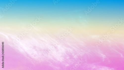 Blue sky background with cloud,pastel color.