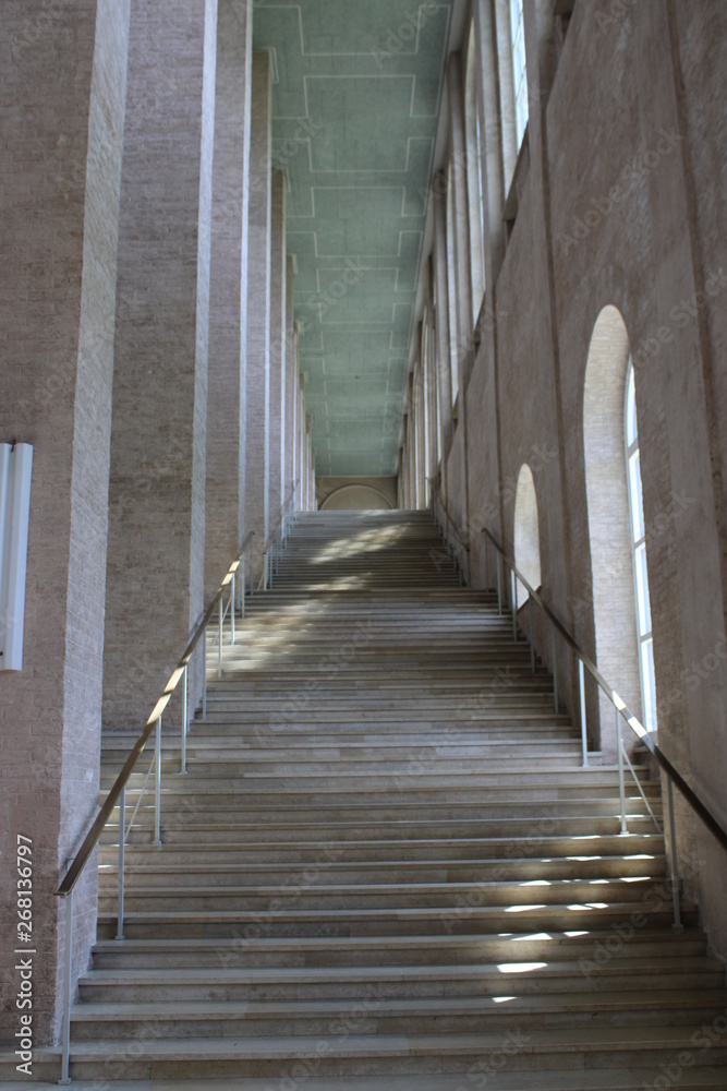 Interior hall with a staircase