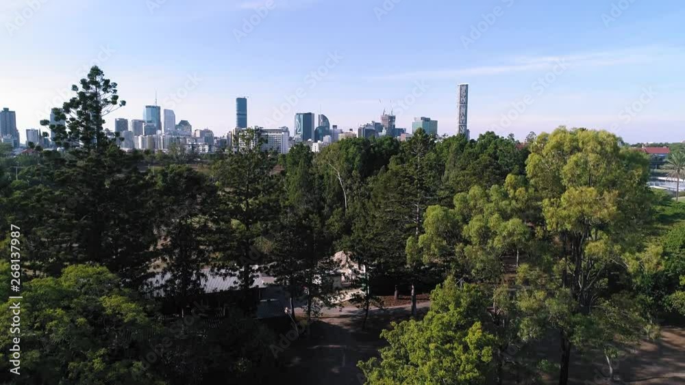 Drone shot of cityscape Brisbane Australia Drone shot of cityscape Brisbane Australia