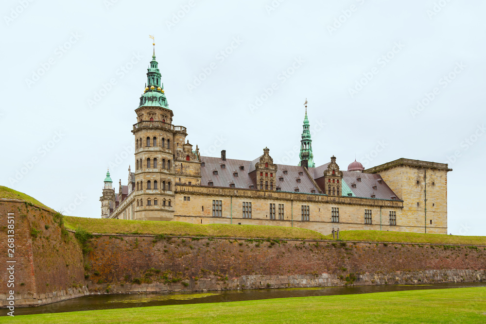 Kronborg castle made famous by William Shakespeare situated in Danish town of Helsingor. Kronborg Castle, unesco world heritage and immortalised as Elsinore in Shakespeare. Kronborg castle, Denmark.