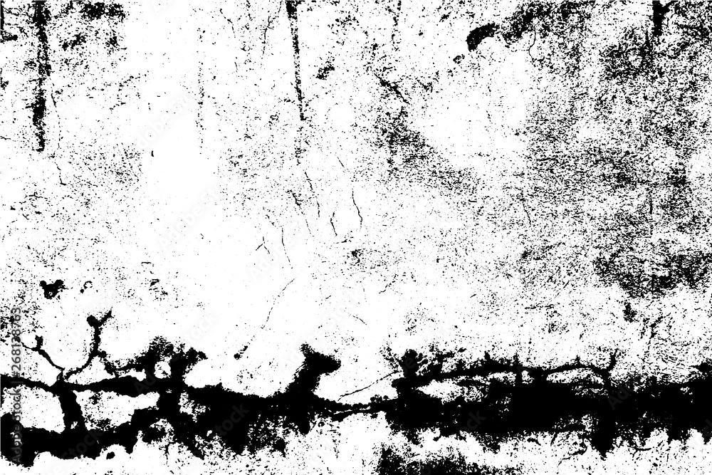 Naklejka premium Abstract vector background. Grunge detailed texture, cracked old wall.