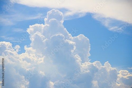 Blue sky and cloud view on chilling day.