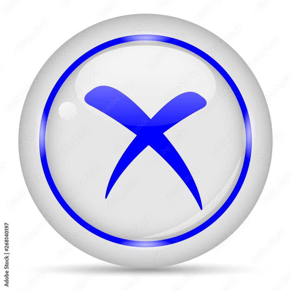 Cross icon. White glossy round vector icon in eps 10. Editable modern design internet button on white background. Cross icon. White glossy round vector icon in eps 10. Editable modern design internet button on white background.