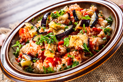 Couscous with sauce and vegetables
