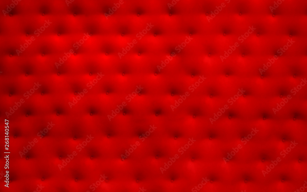 Red upholstery with buttons forming a background Red upholstery with buttons forming a background