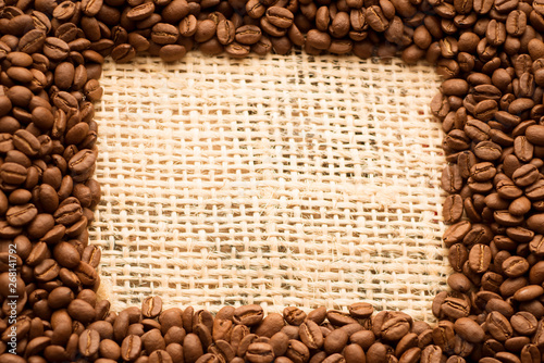コーヒー豆で作ったフレーム