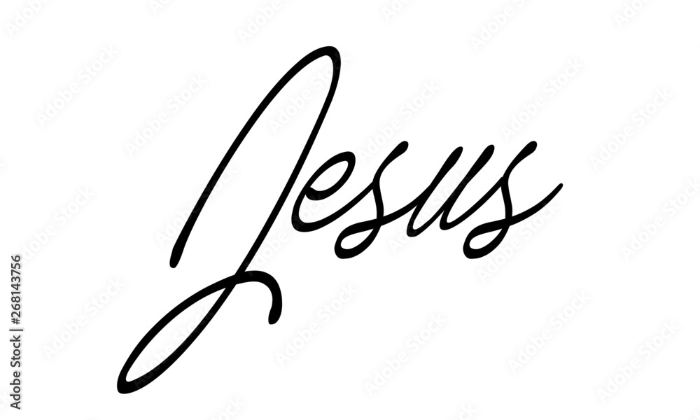 Obraz premium Jesus name text design, Typography for print or use as poster, flyer or T shirt