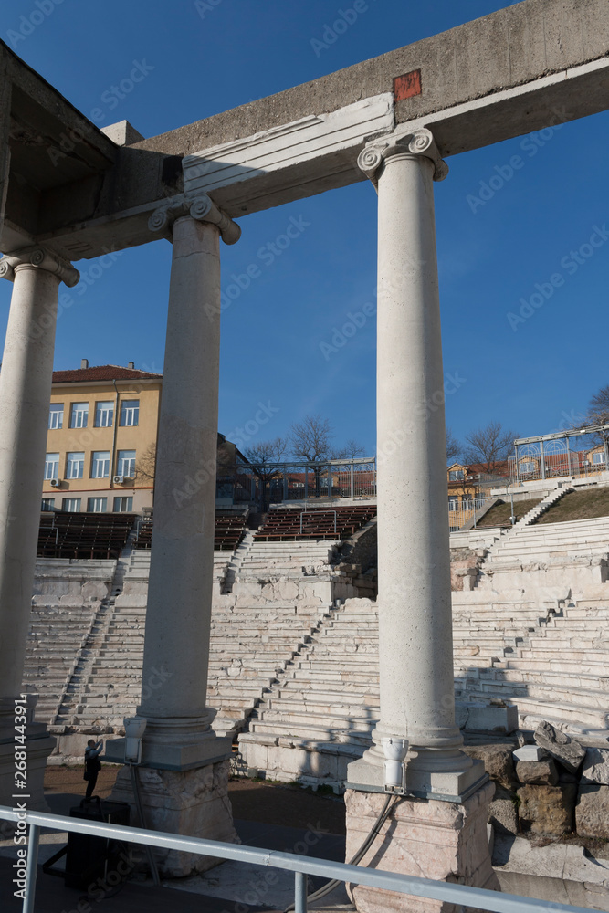 Ruins of Ancient Roman theatre of Philippopolis in city of Plovdiv, Bulgaria Ruins of Ancient Roman theatre of Philippopolis in city of Plovdiv, Bulgaria