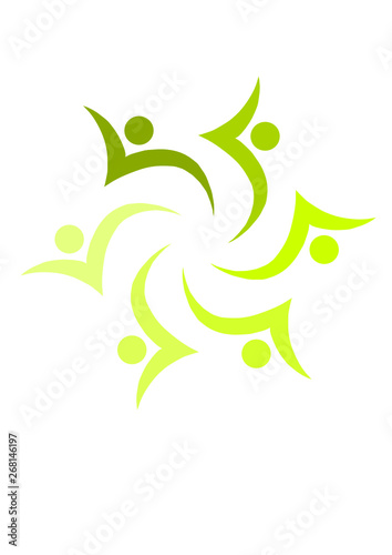 Template vettoriale logo unione comunità Green