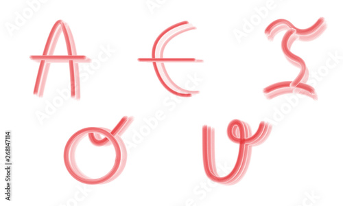 Vovel letters, kid paint styles
