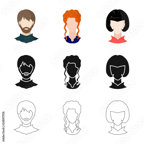 Isolated object of professional and photo symbol. Collection of professional and profile vector icon for stock.