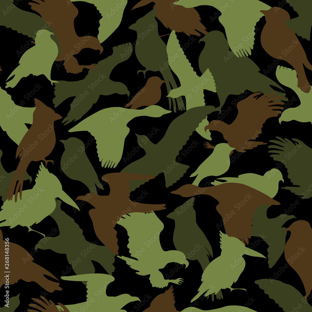 Bird-shaped pattern in a green shade
