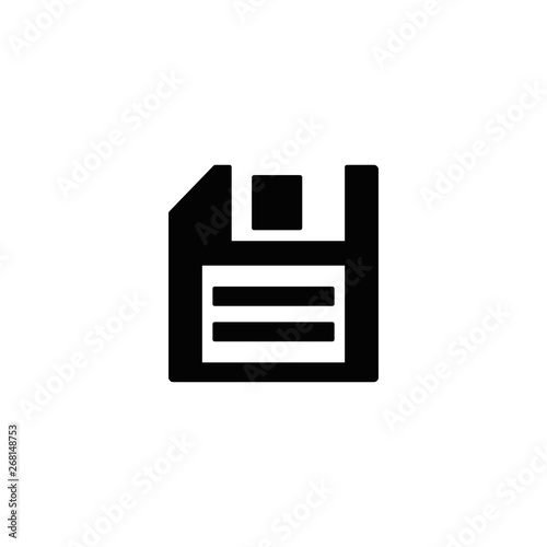 flat icon of a floppy disk. vector illustration