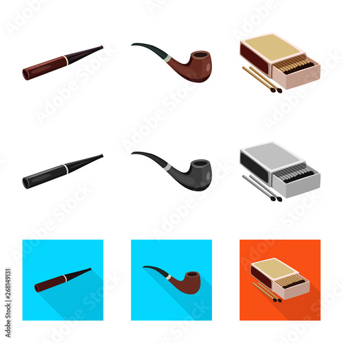 Isolated object of refuse and stop icon. Collection of refuse and habit stock vector illustration.
