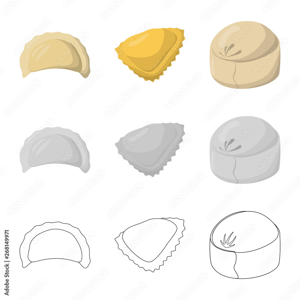 Vector illustration of products and cooking symbol. Collection of products and appetizer stock vector illustration. Vector illustration of products and cooking symbol. Collection of products and appetizer stock vector illustration.