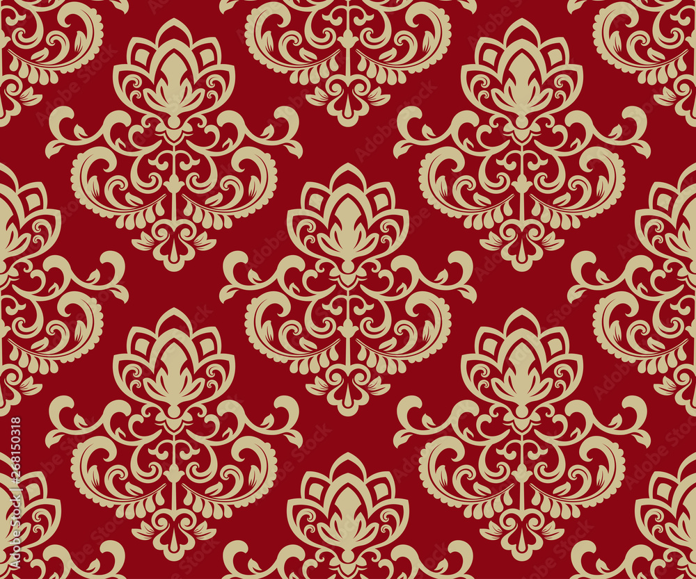 Seamless red and yellow flower pattern Seamless red and yellow flower pattern