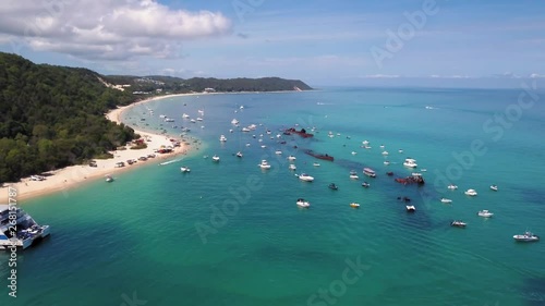 Tangalooma Wrecks Moreton Island Drone Shot photo