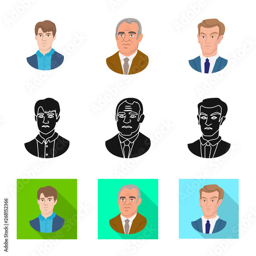 Vector illustration of checkmate and thin icon. Collection of checkmate and target stock symbol for web.