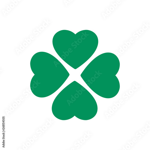 flat clover icon. vector illustration