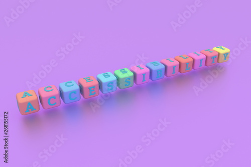 Accessibility computer ICT keyword. For web page, graphic design, texture or background.