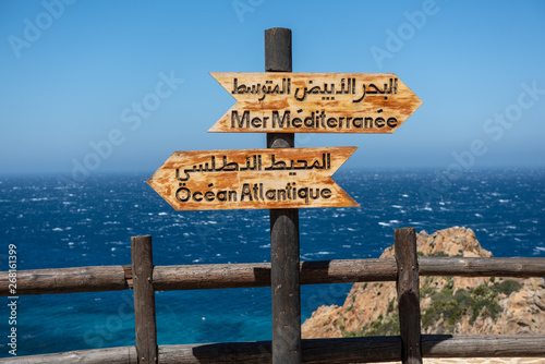 Wooden signal at cape Spartel