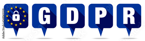 Sprechblasen Banner "GDPR" Europa