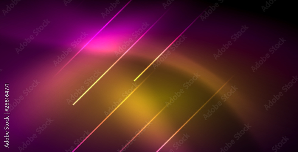 Neon glowing lines, magic energy space light concept, abstract background wallpaper design Neon glowing lines, magic energy space light concept, abstract background wallpaper design