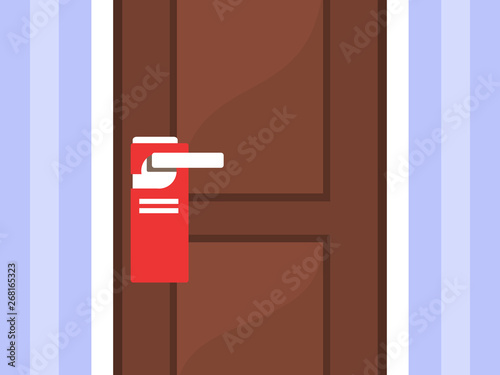 Hotel door - do not disturb sign