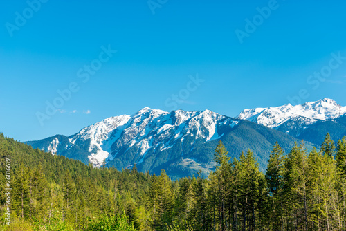 View of mountains in British Columbia  Canada.
