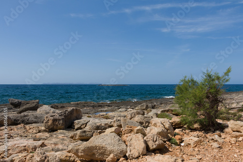rocky seashore on island Mallorca