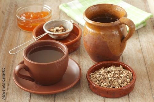 Billede på lærred Sweet flag tea (Acorus calamus)