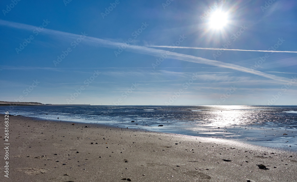 beaches of island of wangerooge in the north sea in germany