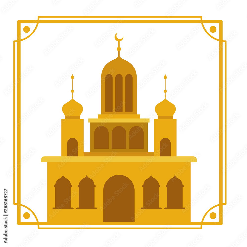 ramadan kareem mosque building icon
