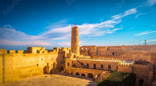 Obraz na plátne The medieval fortress in Monastir, Tunisia.