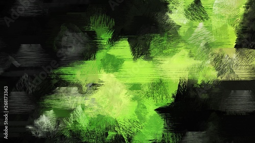 grunge dirty brush strokes background with dark khaki, moderate green and very dark green colors. can be used for wallpaper, cards, poster or creative fasion design element