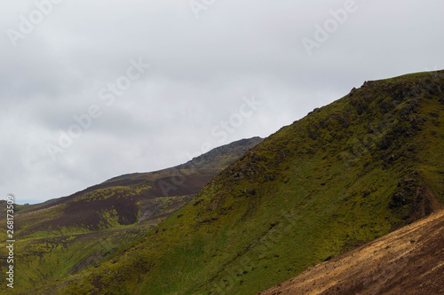 Iceland mountains and clouds 