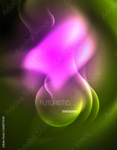 Neon lights vector abstract background