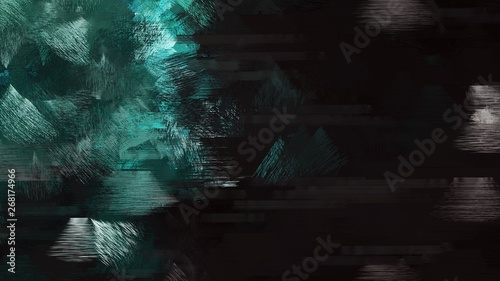 dirty brush strokes background with very dark green  cadet blue and dark slate gray colors. graphic can be used for wallpaper  cards  poster or creative fasion design element