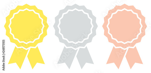 3 Grafische Orden Mit Schleife Gold/Silber/Bronze