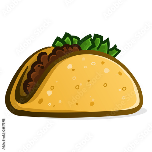 A simple delicious taco icon vector icon illustration