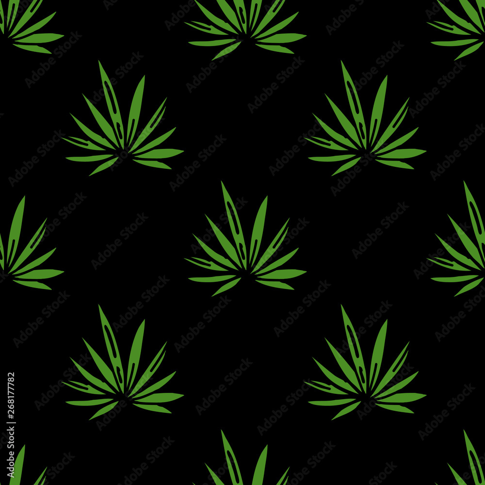 agave seamless doodle pattern