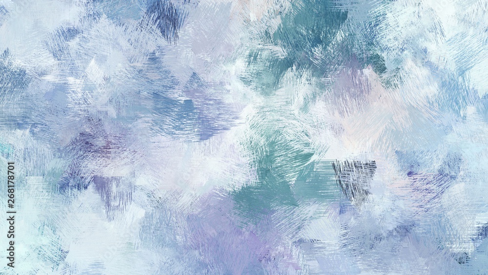 Fototapeta premium light blue, teal blue and cadet blue color brushed strokes background. artistic texture can be used for wallpaper, cards, poster or creative fasion design elements