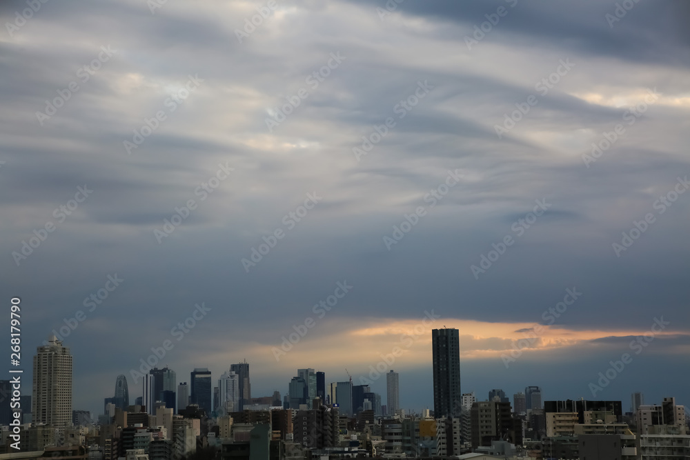city cloud sky