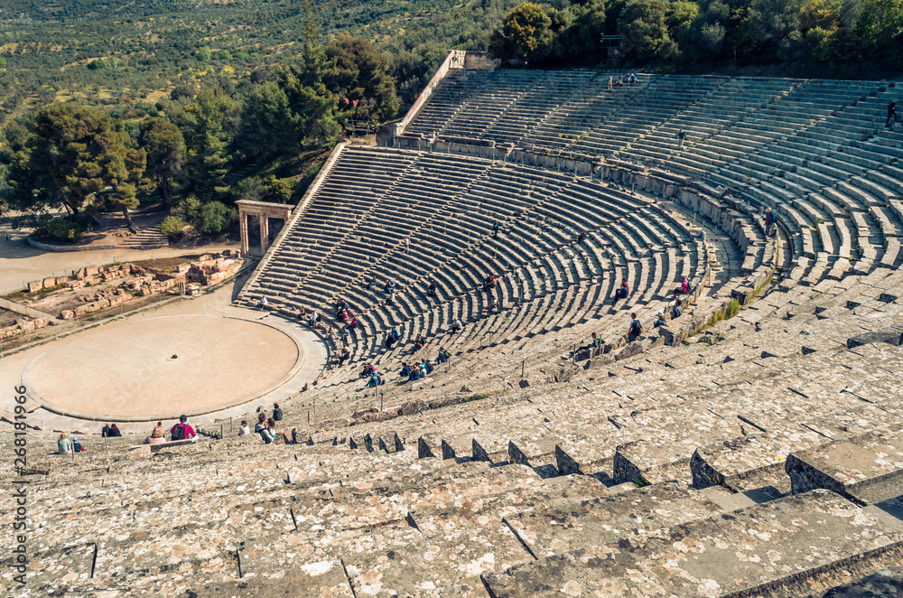 Epidaurus Greece-Ancient theatre of Epidaurus ( Epidavros) , Argolida peloponnese Epidaurus Greece-Ancient theatre of Epidaurus ( Epidavros) , Argolida peloponnese