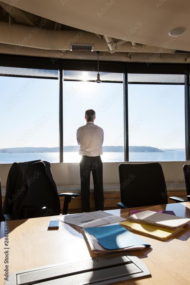 Male executive in conference room. Male executive in conference room.